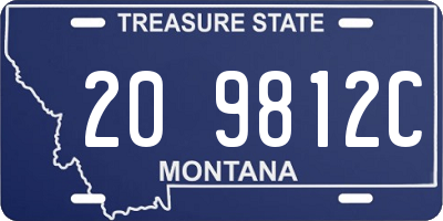 MT license plate 209812C