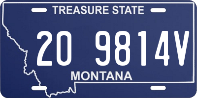 MT license plate 209814V