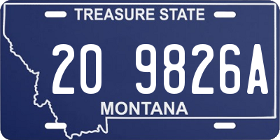 MT license plate 209826A