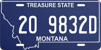 MT license plate 209832D