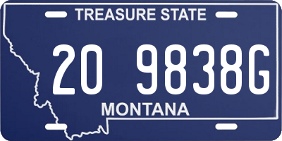 MT license plate 209838G