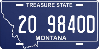 MT license plate 209840D
