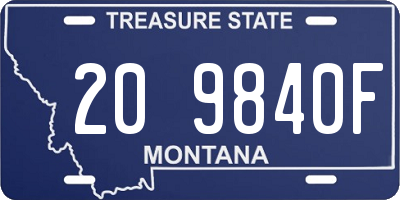 MT license plate 209840F
