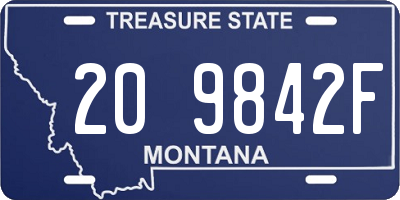 MT license plate 209842F