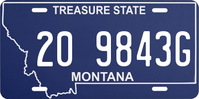 MT license plate 209843G