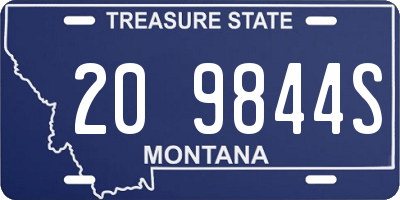 MT license plate 209844S