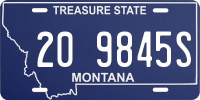 MT license plate 209845S