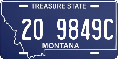 MT license plate 209849C