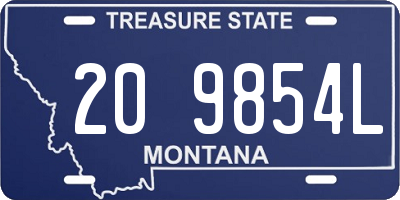 MT license plate 209854L