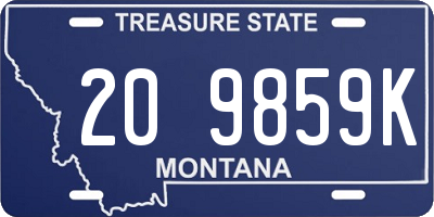 MT license plate 209859K