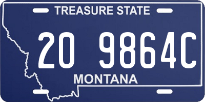 MT license plate 209864C