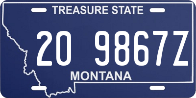 MT license plate 209867Z