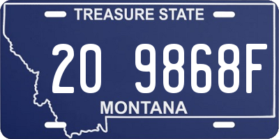 MT license plate 209868F