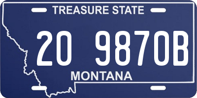MT license plate 209870B