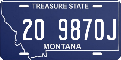 MT license plate 209870J
