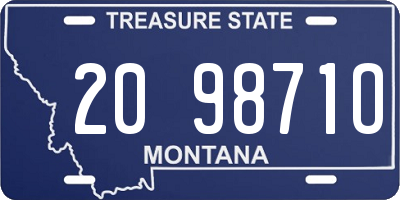 MT license plate 209871O