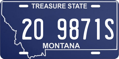 MT license plate 209871S