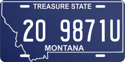 MT license plate 209871U