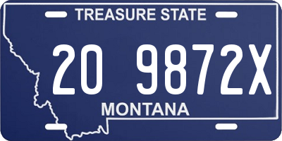 MT license plate 209872X