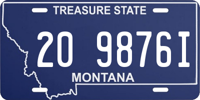 MT license plate 209876I