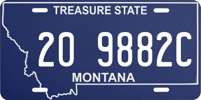 MT license plate 209882C