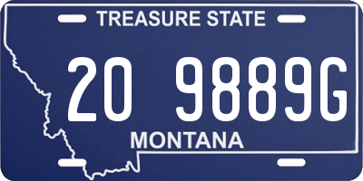 MT license plate 209889G