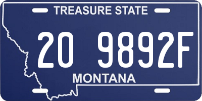 MT license plate 209892F
