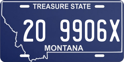 MT license plate 209906X