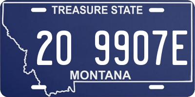 MT license plate 209907E