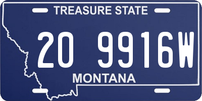 MT license plate 209916W