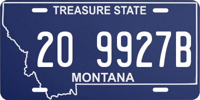 MT license plate 209927B