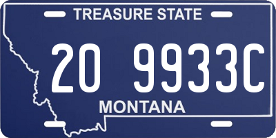 MT license plate 209933C