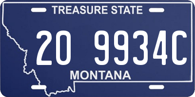MT license plate 209934C
