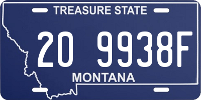 MT license plate 209938F
