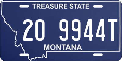 MT license plate 209944T