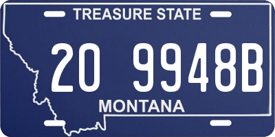 MT license plate 209948B