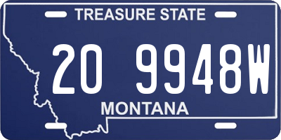 MT license plate 209948W