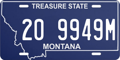 MT license plate 209949M