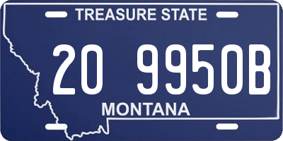 MT license plate 209950B