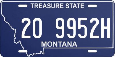 MT license plate 209952H