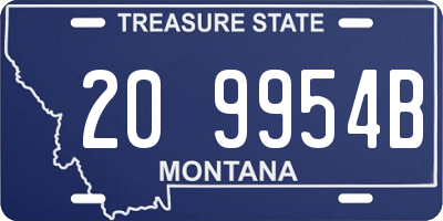 MT license plate 209954B