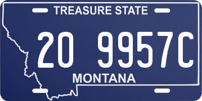 MT license plate 209957C