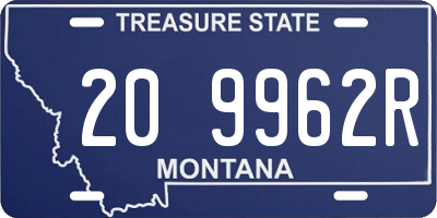 MT license plate 209962R
