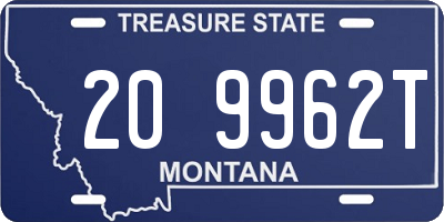 MT license plate 209962T