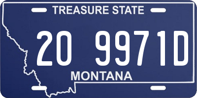 MT license plate 209971D