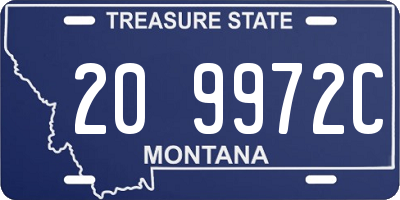 MT license plate 209972C