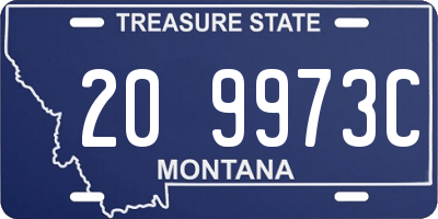 MT license plate 209973C