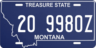 MT license plate 209980Z