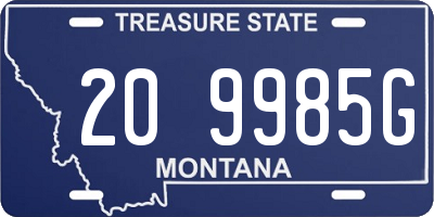 MT license plate 209985G