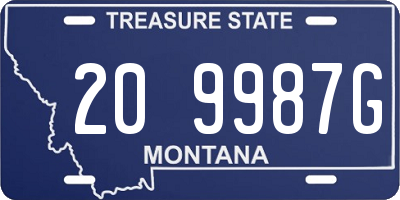 MT license plate 209987G